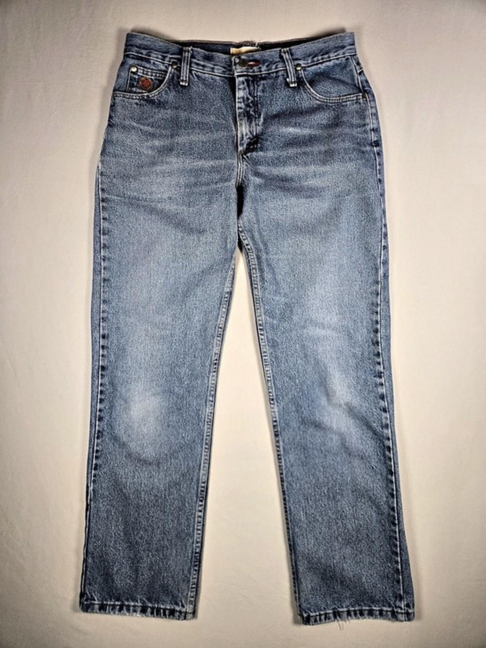 Vintage Y2K Wrangler 20X Tulsa Low Rise Slim Fit Jeans Blue Wash 11/12 W32 L30